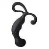 DreamToys - Prostate Stimulator Black. Gładki silikonowy stymulator prostaty z giętką końcówką do stymulacji krocza