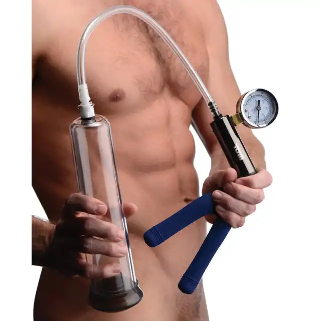 Tom of Finland - Heavy Duty Cock Pump. Solidna pompka do penisa z manometrem, osiągnij niezrównaną erekcję