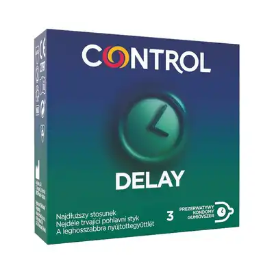 Control - Delay 3's. Prezerwatywy skutecznie opóźniające wytrysk, zapewniają dłuższą i bardziej satysfakcjonującą intymność