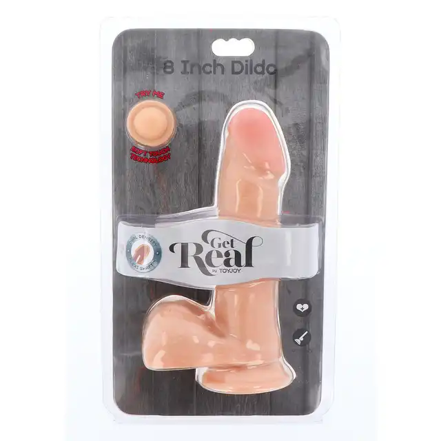 Get Real - Dual Density 8 inch. Realistyczne dildo z naturalnym kształtem i podwójną gęstością, miękki materiał