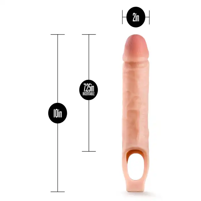Blush - Performance 10" Cock Sheath Extender. Realistyczna przedłużka na penisa, realistyczne doznania i przedłużona przyjemność