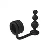 DreamToys -  Ramrod Cockring With Beaded Anal Plug. Innowacyjny pierścień erekcyjny 2 w 1 z korkiem analnym, z gładkiego silikonu, zapewnia zarówno mocną erekcję i stymulację analną