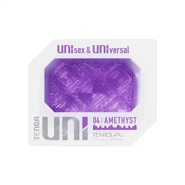 Tenga - Uni Amesthyst Sleeve. Stymulująca nakładka z wypustkami do łechtaczki i penisa, produkt unisex