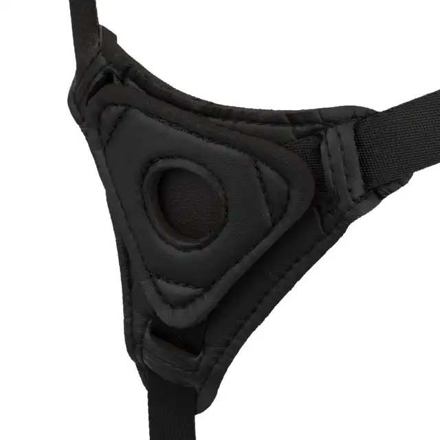 EasyToys - Thurster Strap Skin. Elastyczny strapon z prążkowanym dildo, regulowane paski dla idealnego dopasowania