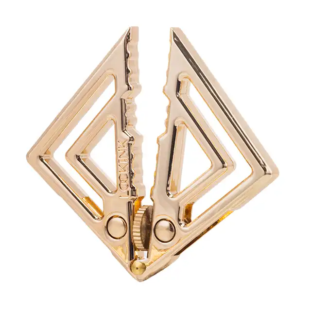 LOCKINK - Adjustable Nipple Clamps with Heavy Pendant Gold. Regulowane zaciski na sutki z ciężką złotą zawieszką, elegancka biżuteria erotyczna