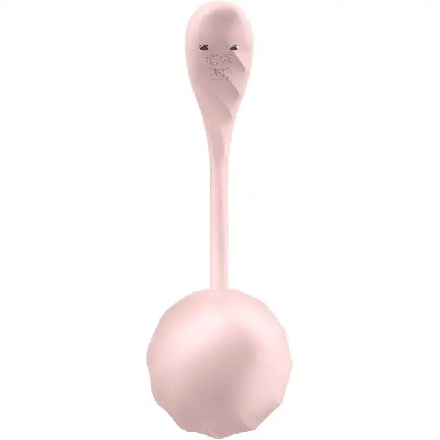 Satisfyer - Ribbed Petal Connect App Rose. Różowe wibrujące jajeczko na pilota i aplikację, intensywna stymulacja punktu G