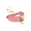 Kinky Diva - Heart Lock &amp; Key Collar Pink/Gold. Słodka różowa obroża ze złotymi elementami, symbol oddania z odrobiną elegancji