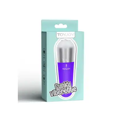 ToyJoy - Funky Vibrette Purple. Kompaktowy mini wibrator z wieloma trybami wibracji, nowoczesny design z intensywnymi doznaniami