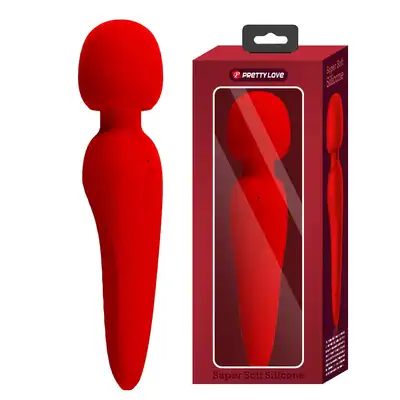 Pretty Love - Meredith Red. Mocna magiczna różdżka z gładką główką do wyjątkowej stymulacji solo lub w parze