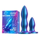 Durex Play - Deep &amp; Deeper. Zestaw korków analnych w dwóch rozmiarach, elastyczny materiał o opalizującym wykończeniu