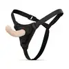 EasyToys - Banger Strap Skin. Elastyczny strapon z gładkim dildo, regulowane paski dla idealnego dopasowania