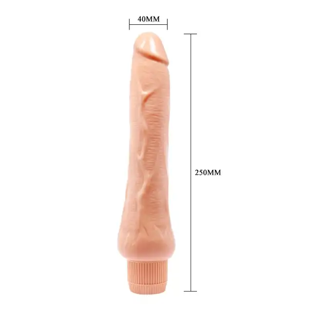 Baile - Dryad. Wibrujące dildo w cielistym kolorze z teksturowanym trzonem i regulowanymi wibracjami dla intensywnej stymulacji