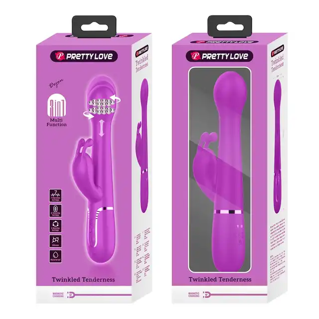 Pretty Love - Dejon Pink. Ruchomy wibrator z obrotowymi kulkami, stymulator łechtaczki i okrągła główka z ruchem posuwistym