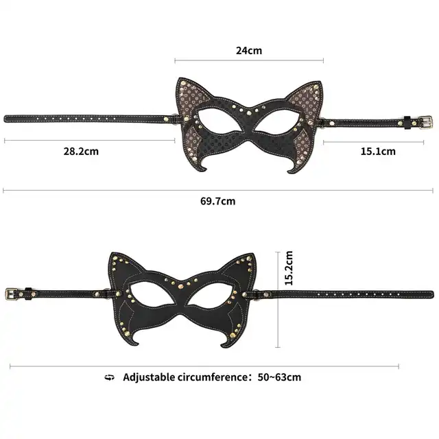 LoveToy - Rebellion Reign Cat Mask. Maska kotka z wytrzymałego PU, łączy tajemniczość i zmysłowość