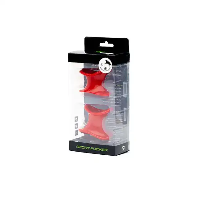 TPR Ergo Ball Stretcher - Zestaw 2-Pak z miękkiego i elastycznego czerwonego materiału, długotrwałe noszenie, dostępne w dwóch rozmiarach