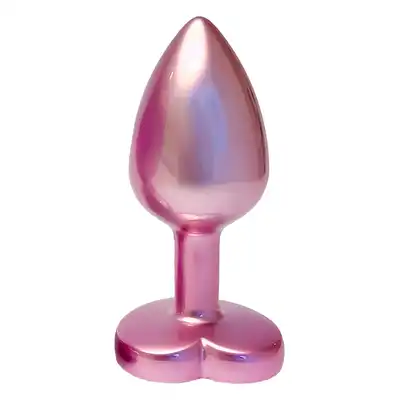Dream Toys - Gleaming Love Pearl Pink Plug Small. Różowy elegancki korek analny o niedużym rozmiarze z kryształkiem w kształcie serca