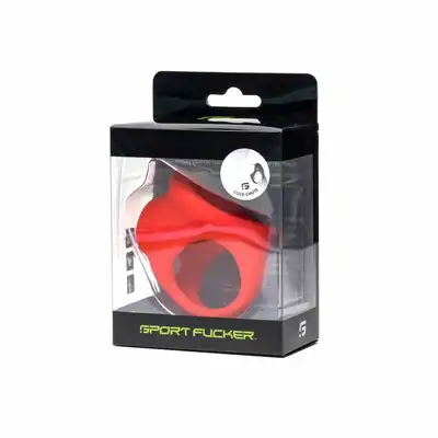 Sport fucker - liquid silicone cock chute - super miękki pierścień z płynnego silikonu dla komfortu i delikatnej stymulacji w kolorze czerwonym