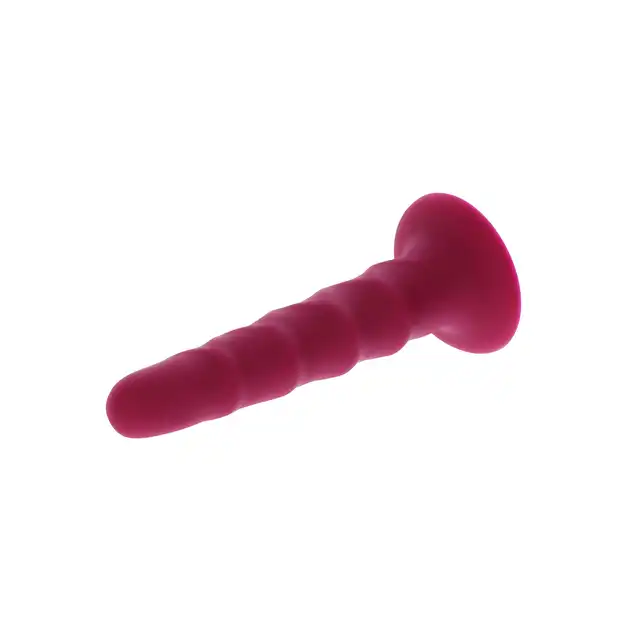 Get Real - Ribbed Dong 6'. Dildo z wypustkami na trzonie i mocną podstawą z przyssawką, wykonany z bezpiecznego silikonu premium