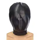 Fetish Tentation - BDSM Hood Mask. Czarna, wykonana ze sztucznej skóry wiązana maska BDSM. Doskonała dla uległego