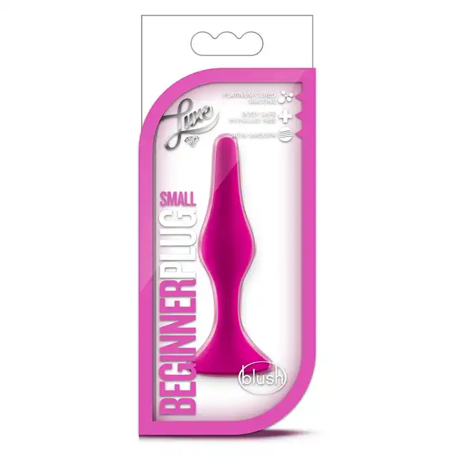 Luxe - Begginer Plug Small Pink. Niewielki plug analny z przyssawką, idealna zabawka do delikatnej i bezpiecznej zabawy 