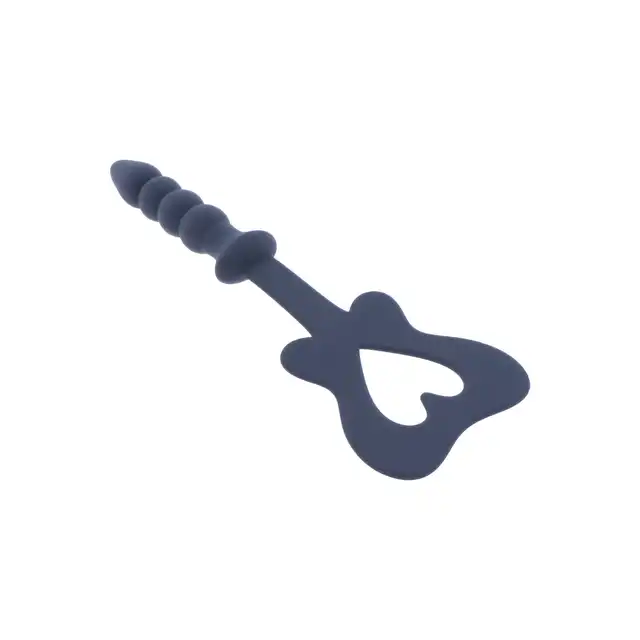 Taboom - Silicone Paddle &amp; Plug Blue. Innowacyjny, silikonowy duet, packa w kształcie motyla z koralikowym korkiem analnym, oferuje podwójną przyjemność