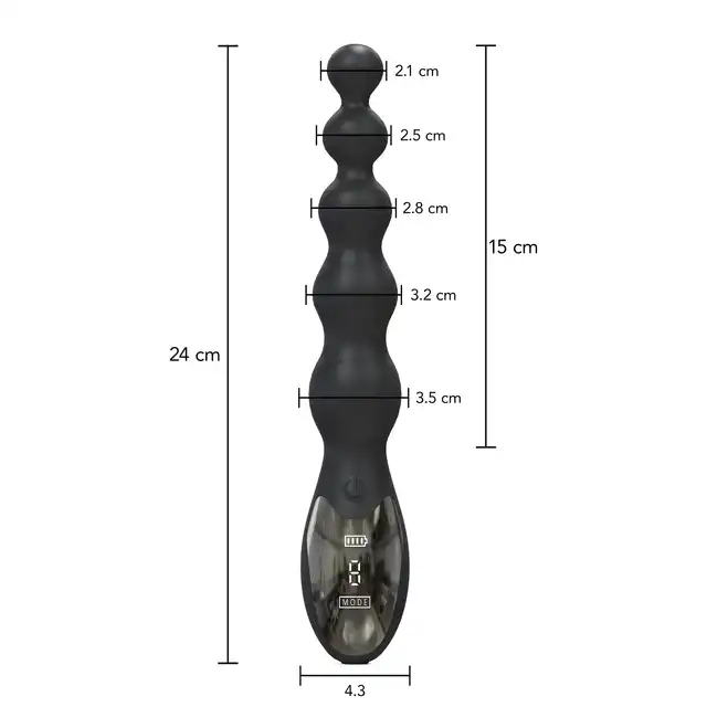 Hidden Desire - Extreme Beaded Anal Power Vibrator. Mocny wibrator analny z koralikowym designem i szerokim zakresem trybów wibracji