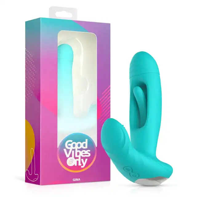 Good Vibes Only - Gina Flapping. Intensywny, ruchomy wibrator punktu G z trzepoczącą końcówką, wyjątkowe doznania