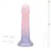 EasyToys - Mermaid Glitter Ombre Dildo S. Brokatowe dildo z mocną przyssawką, wizualny efekt ombre dodaje uroku