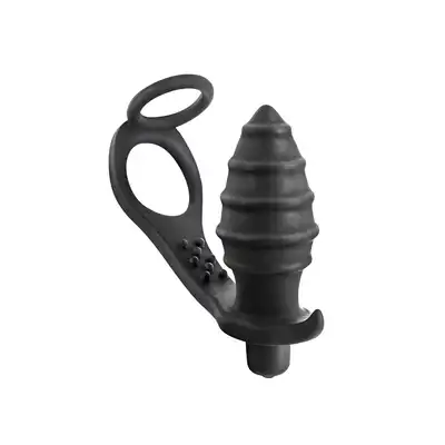 Blue Junker - Cockring And Anal Plug. Plug analny, stymulator prostaty i ring na penisa w jednym! Poznaj potrójną formę rozkoszy