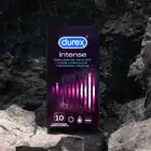 Durex - Intense 10szt. Prezerwatywy prążkowane o stymulującej powierzchni z żelem Desirex dla szerokiej gamy doznań