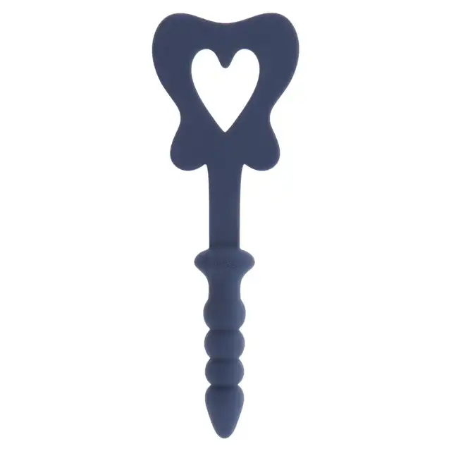 Taboom - Silicone Paddle &amp; Plug Blue. Innowacyjny, silikonowy duet, packa w kształcie motyla z koralikowym korkiem analnym, oferuje podwójną przyjemność