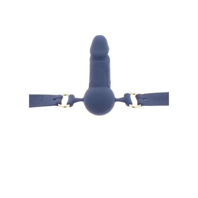 Taboom - Silicone Penis Ball Gag Blue. Innowacyjny knebel kulkowy, który łączy ograniczenie mowy z dodatkową stymulacją penisa, zapewniając intensywne doświadczenia