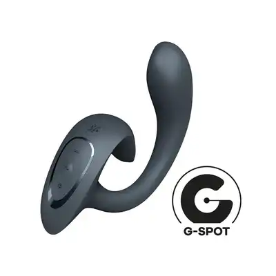 Satisfyer - G for Goddess 1 Dark Grey. Nowoczesny wibrator podwójny do punktu G i łechtaczki, ergonomiczny design