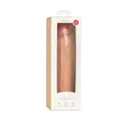 EasyToys - Dildo Without Balls 22.5 cm Beige. Długie, beżowe dildo z przyssawką, o prostym trzonie i żylastej teksturze
