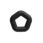 Sport Fucker - Pentagon Ring Black. Elastyczny silikonowy pierścień erekcyjny, który przedłuża przyjemność, oferując wygodę i dopasowanie