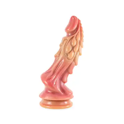 Kong Silicone - The Dragon. Teksturowane smocze dildo z łuskami i mocną przyssawką. 