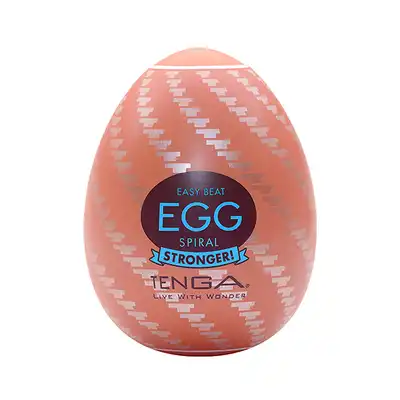Tenga - Egg Spiral. Kieszonkowy masturbator jajeczko ze spiralnymi wypustkami, intensywna stymulacja