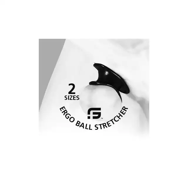 TPR Ergo Ball Stretcher - Zestaw 2-Pak z miękkiego i elastycznego czerwonego materiału, długotrwałe noszenie, dostępne w dwóch rozmiarach