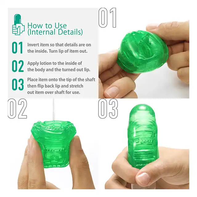 Tenga - Uni Emerald Sleeve. Uniwersalna nakładka stymulująca do łechtaczki i penisa, produkt unisex