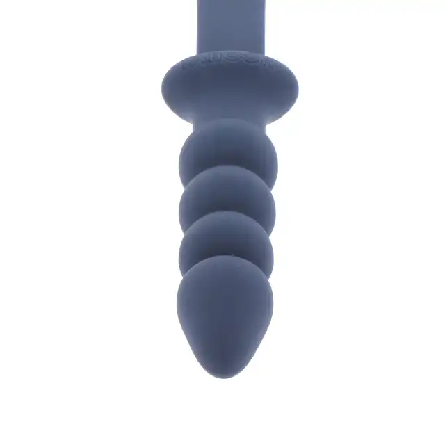 Taboom - Silicone Paddle &amp; Plug Blue. Innowacyjny, silikonowy duet, packa w kształcie motyla z koralikowym korkiem analnym, oferuje podwójną przyjemność