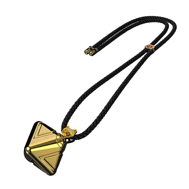 LOCKINK - Vibration Cube 2.0 Gold. Elegancki wibrator incognito w formie złotego łańcuszka, elegancka stymulacja