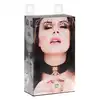 Kinky Diva - O-Ring Collar Black/Gold. Czarna obroża ze złotymi wstawkami, elegancja i odrobina pikanterii