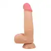 Pretty Love - Sliding Skin 8,5". Realistyczne dildo z ruchomą skórą i mocną przyssawką, innowacyjny materiał