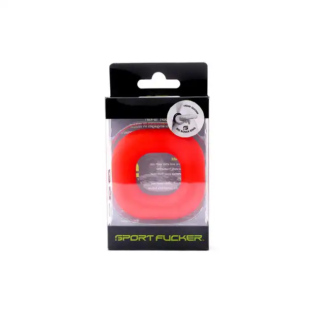 Sport Fucker - Liquid Silicone Big Boner Ring w kolorze czerwonym. Większa Moc i Komfort dla Dłuższej Erekcji!