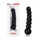 LoveToy - Glass Romance 6,8` Dildo Black. Czarne szklane dildo o stymulującym kształcie, ogrzej je lub schłodź dla dodatkowych wrażeń