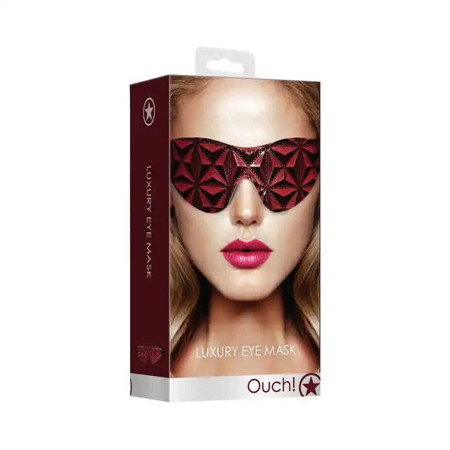 Ouch! - Luxery Eye Mask. Diamentowa opaska na oczy, elegancki design, sztuczna skóra, wygodna i bezpieczna