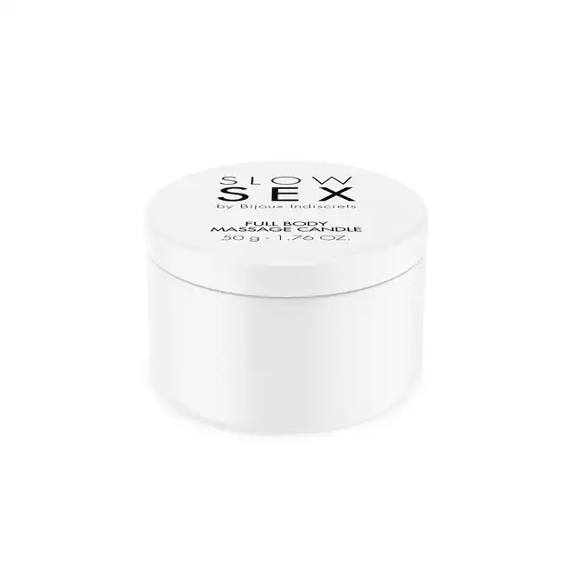 Slow Sex - Massage Candle 50g. Odżywcza świeczka do masażu, luksusowy masaż całego ciała, wykorzystując naturalne składniki i przyjemną temperaturę