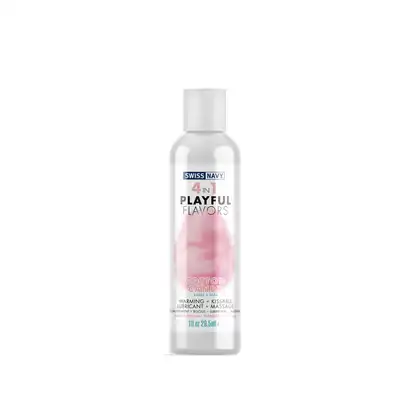 Swiss Navy - 4 in 1 Lubricant with Cotton Candy Flavor. Lubrykant o smaku waty cukrowej, rozgrzewający, jadalny, długotrwały na bazie wody.