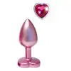 Dream Toys - Gleaming Love Pearl Pink Plug Small. Różowy elegancki korek analny o niedużym rozmiarze z kryształkiem w kształcie serca