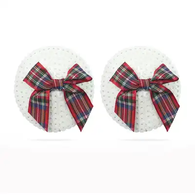 LoveToy - Nipple Pasties As Pic. Samoprzylepne naklejki na sutki w kształcie kokardek – zmysłowy dodatek do stylizacji